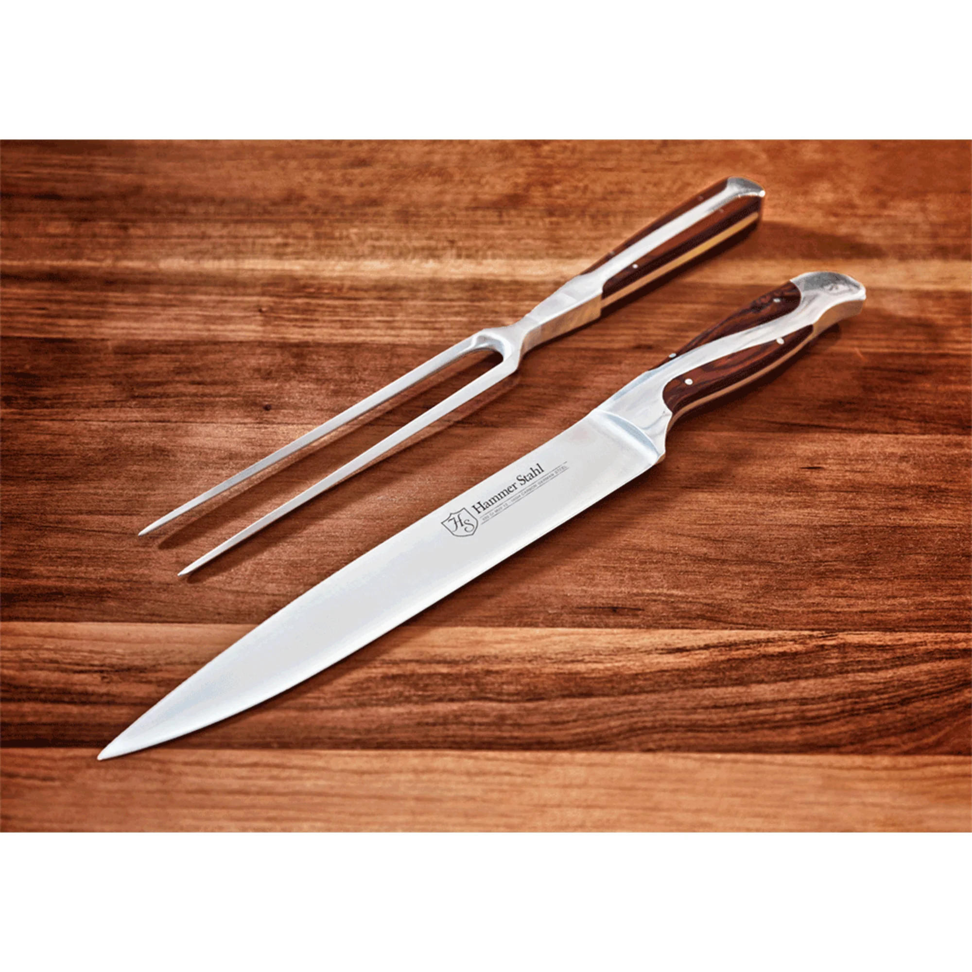 Hammer Stahl Carving Knife & Fork Set - Image 4